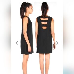 Birds Of North America "Grenadier"Sleeveless Little Black Dress Cutout Back Sz 4